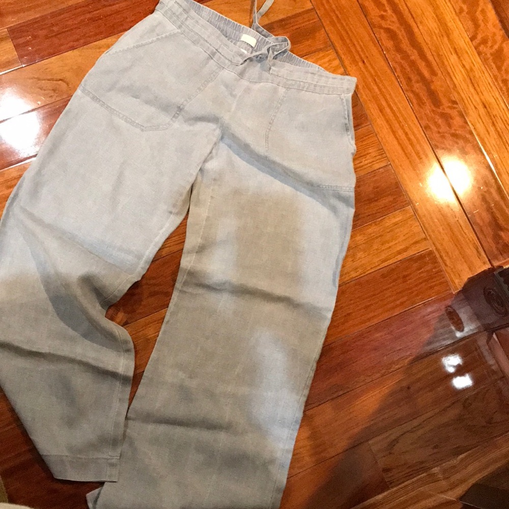 Chambray wise leg relax pants
